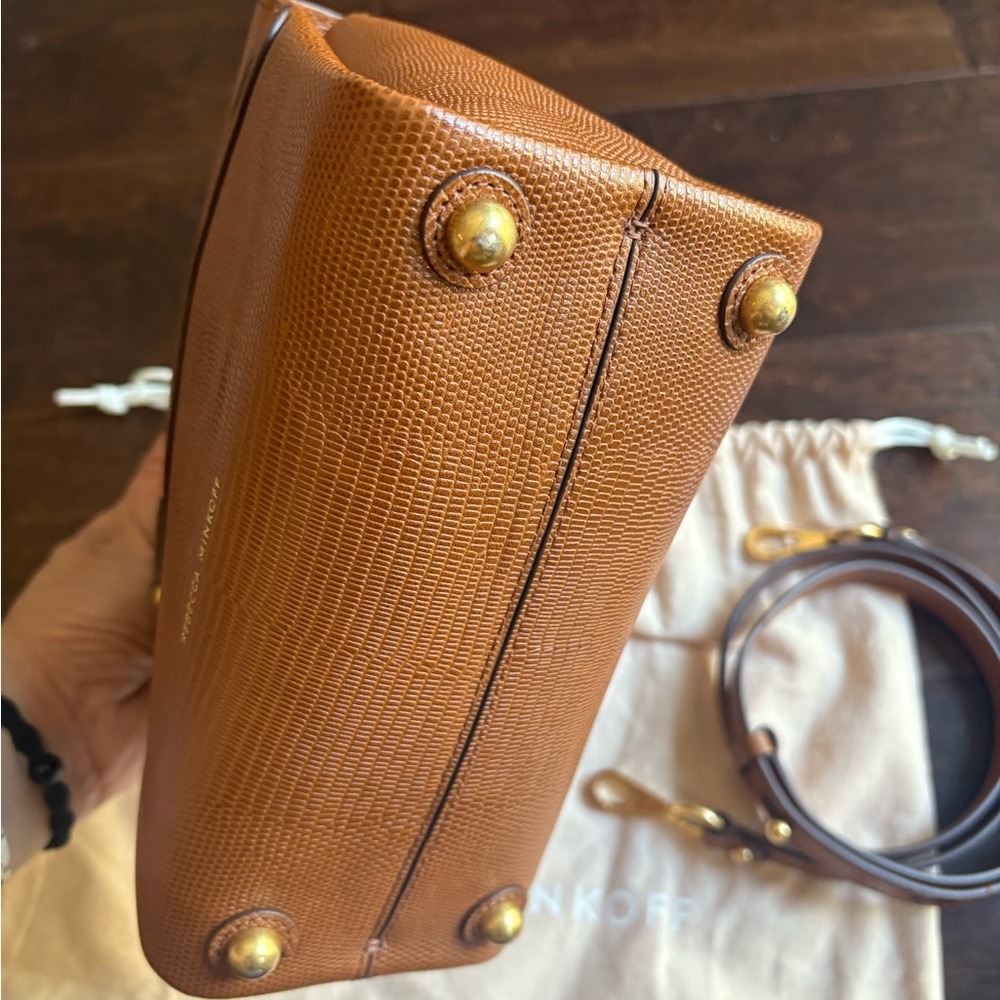 Rebecca Minkoff chain top handle bag tan caramel - Picture 4 of 6